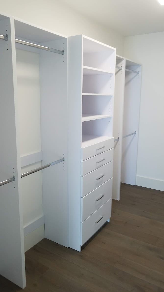 A custom closet in sarasota Florida - Cabinetry by Wettach